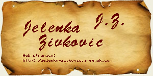 Jelenka Živković vizit kartica